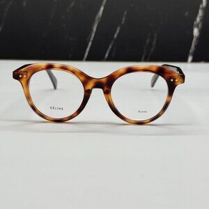 NEW CELINE CL41458 086 HAVANA ROUND UNISEX CELINE EYEGLASSES
